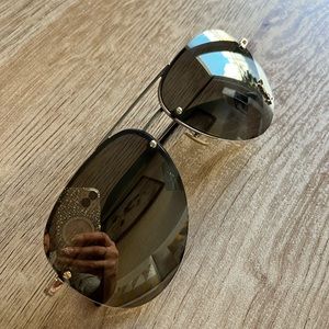 Saint Laurent Classic 11 Monochromatic Aviator Sunglasses